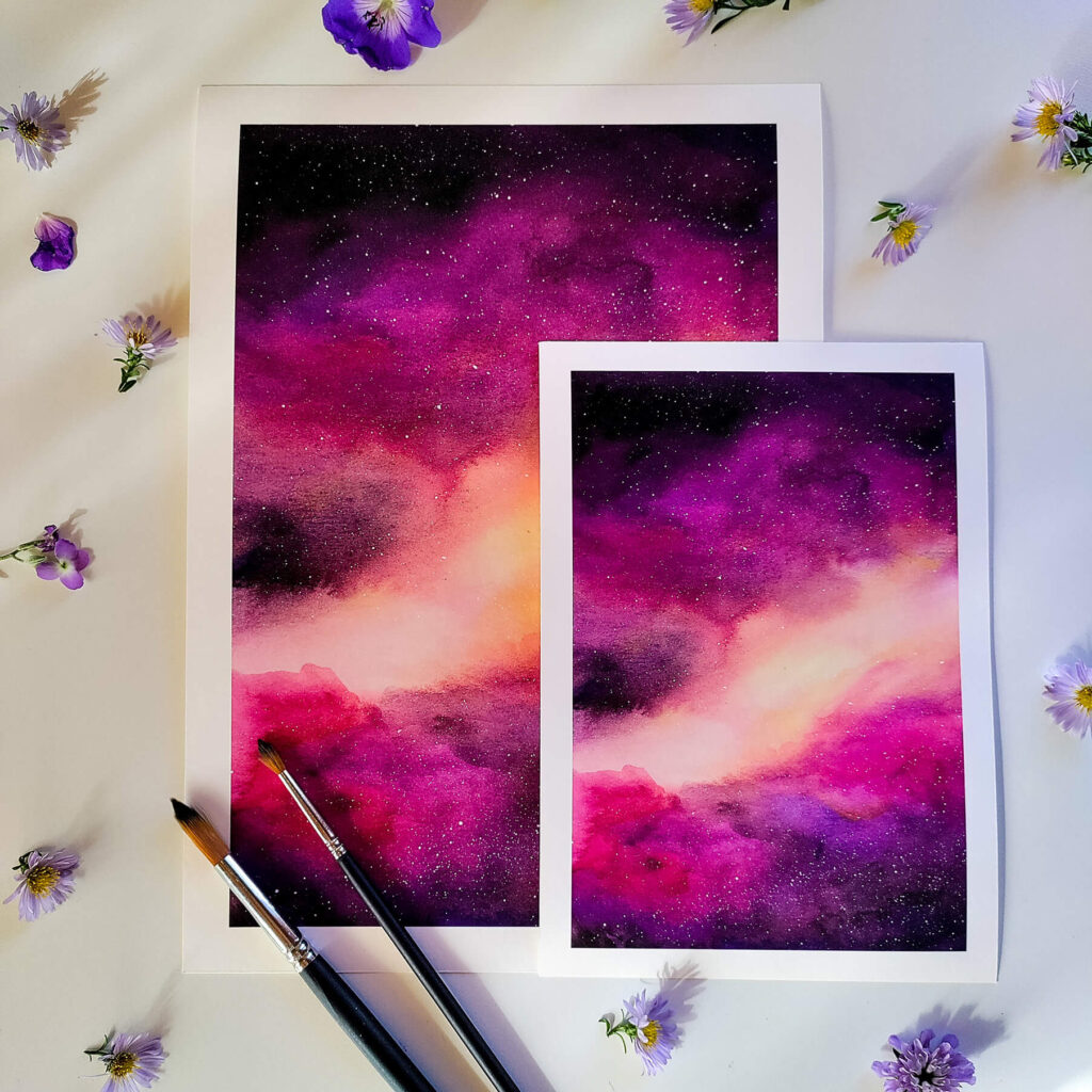Galaxy Tiga A4 A5 Giclee Prints