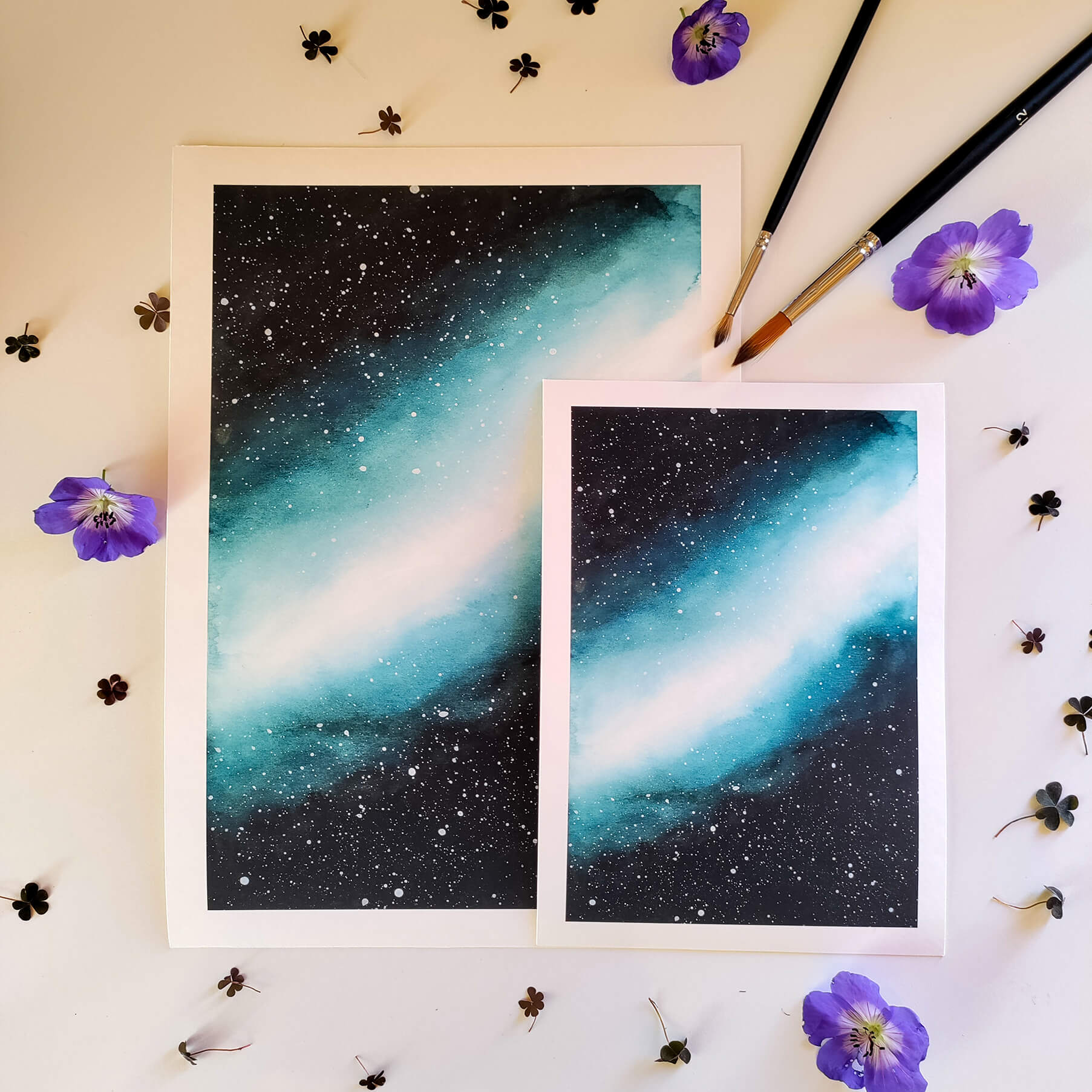 galaxy satu a4 and a5 giclee print