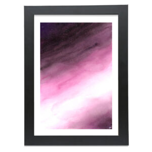 Galaxy Dua A4 A5 Fine Art Giclee Print in Smooth Black Matt Frame from high-quality solid wood