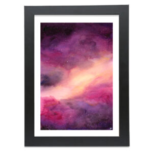 Galaxy Tiga A4 A5 Fine Art Giclee Print in Smooth Black Matt Frame from high-quality solid wood