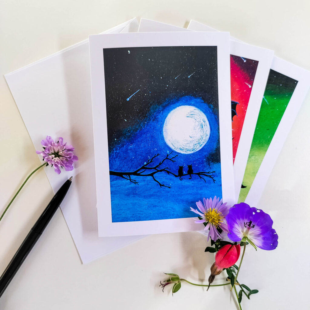 Blue Moon A6 Greeting Card