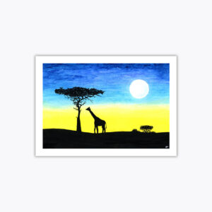 Savannah Sunrise A4 A5 Fine Art Giclee Print Unframed