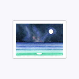Night Surf A4 A5 Fine Art Giclee Print Unframed